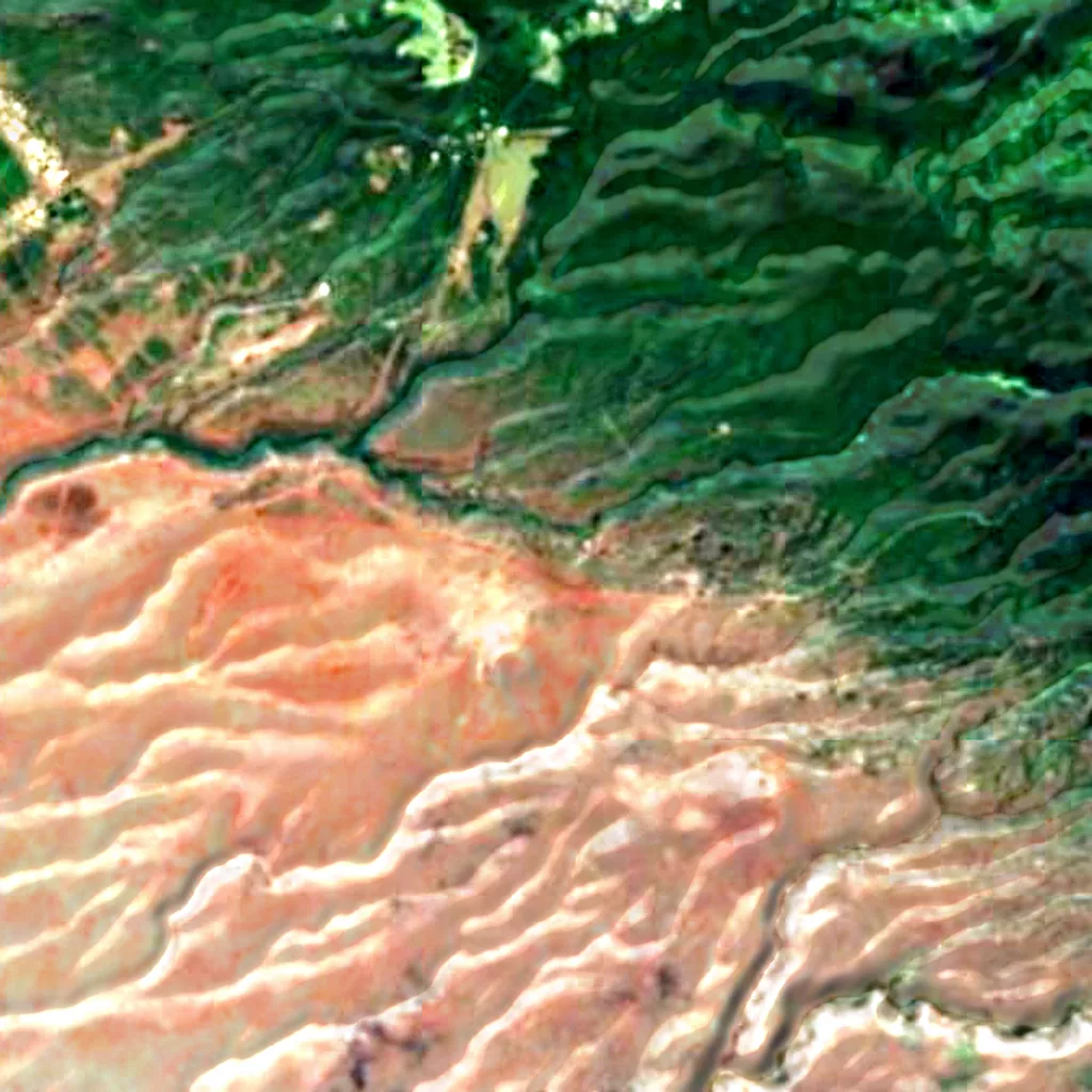 Molokaʻi seen from above (Sentinel-2)