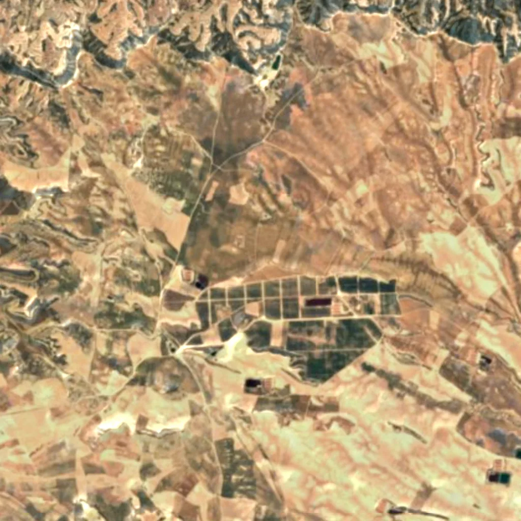 Monegros Desert seen from above (Sentinel-2)