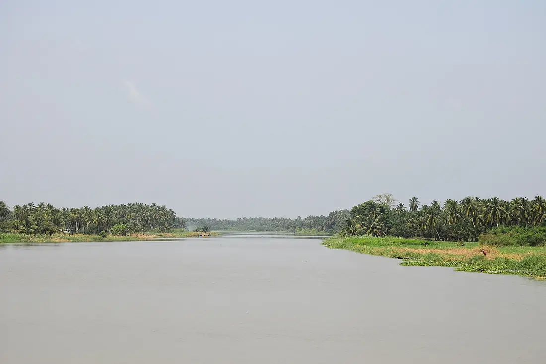 Fleuve Mono vu à l'entrée de Grand-Popo au Bénin