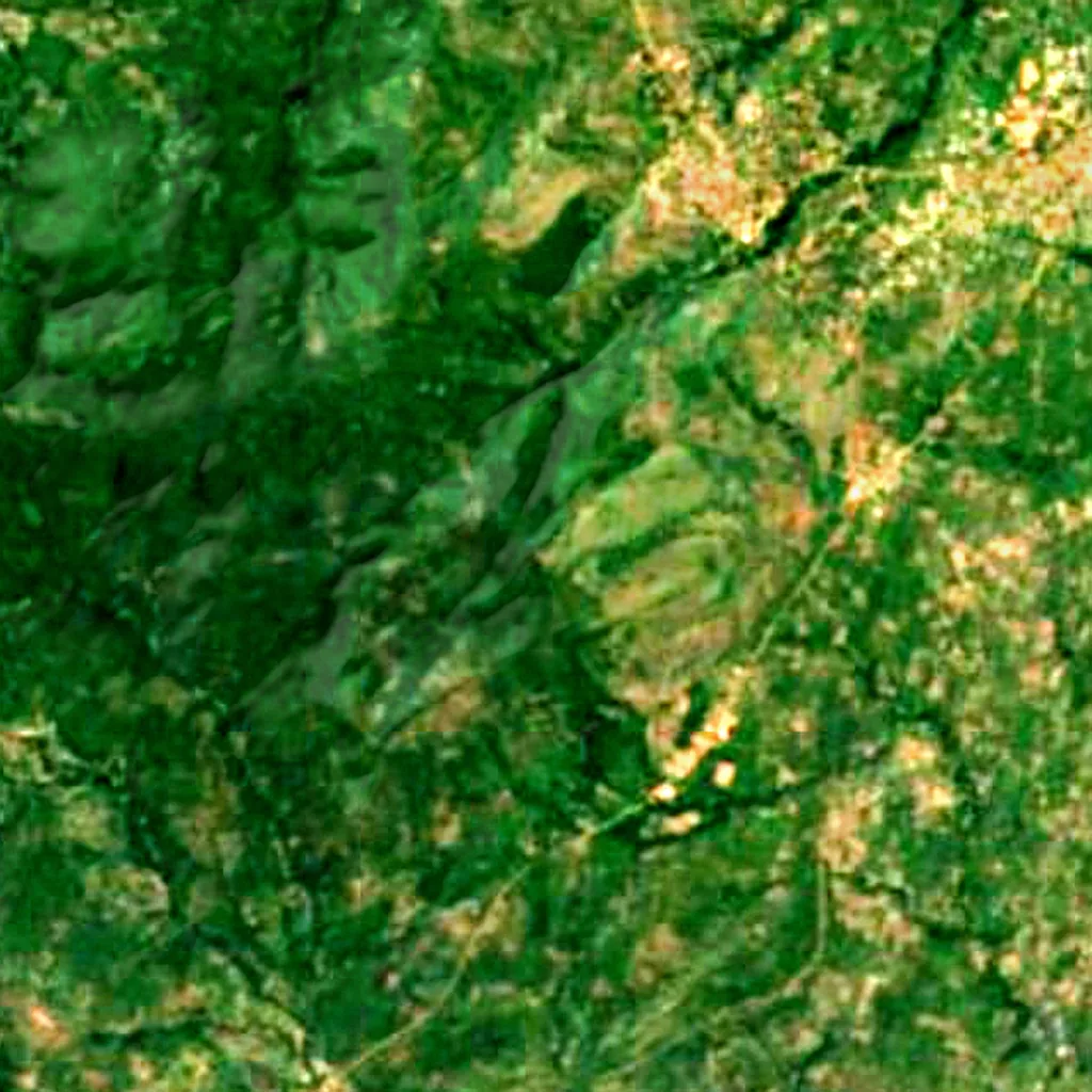 Mont Sokbaro seen from above (Sentinel-2)
