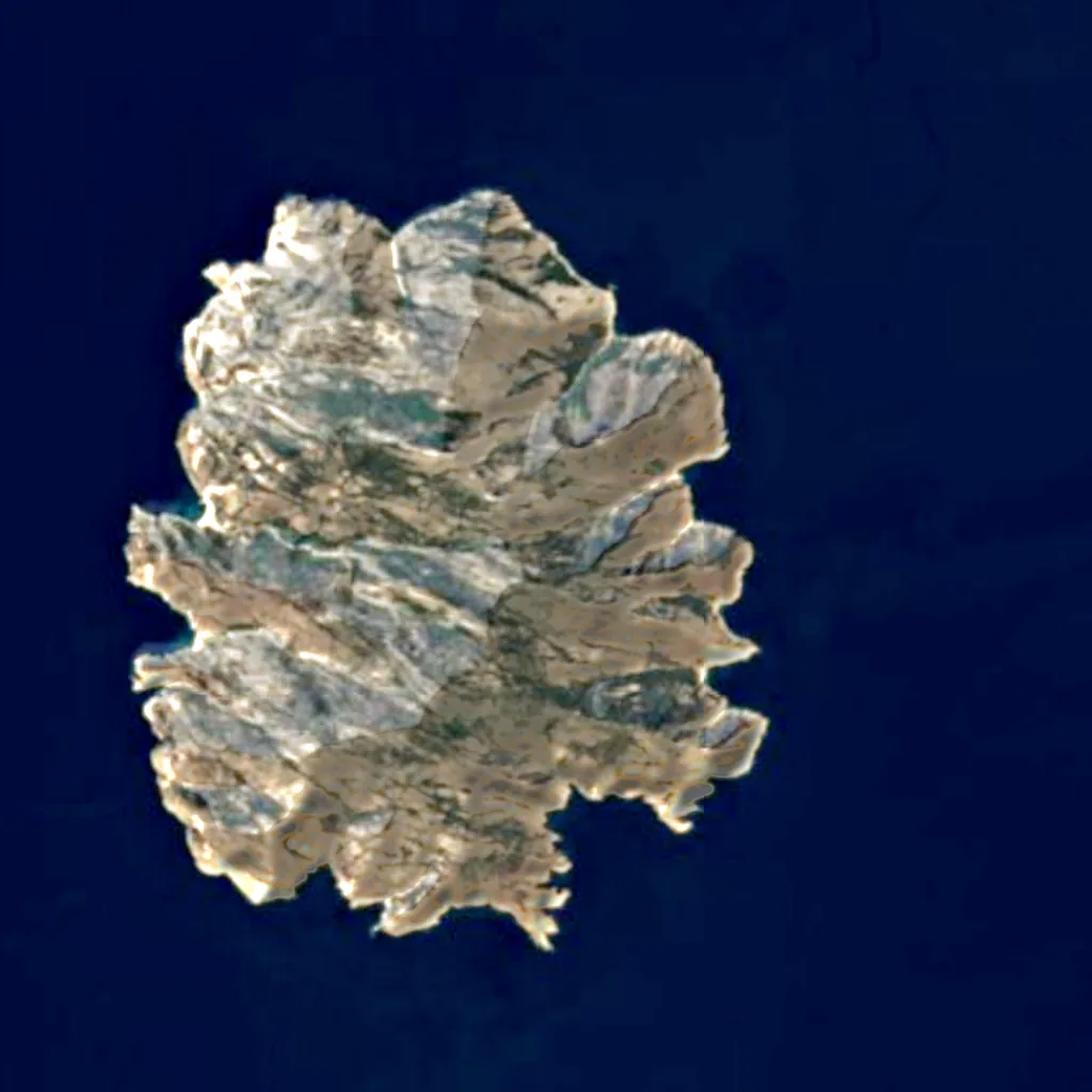 Montecristo seen from above (Sentinel-2)