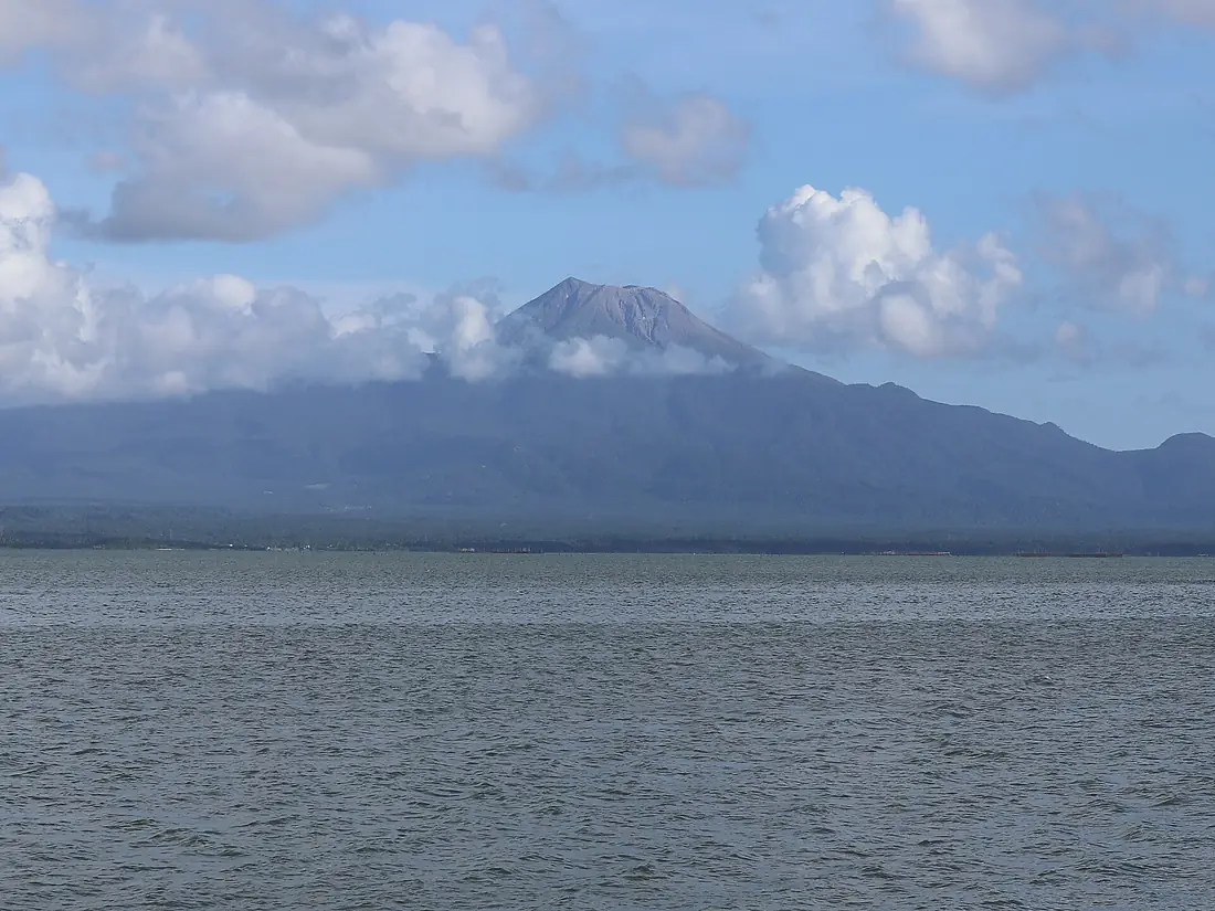 Mount Bulusan view from Sorsogon City Coastal Road (Sorsogon; 04-23-2023)