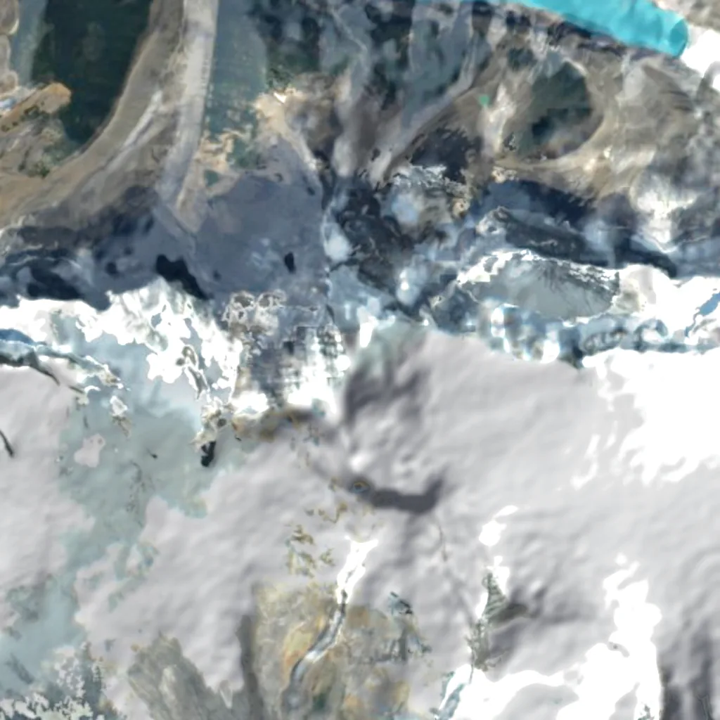 Mount Columbia seen from above (Sentinel-2)