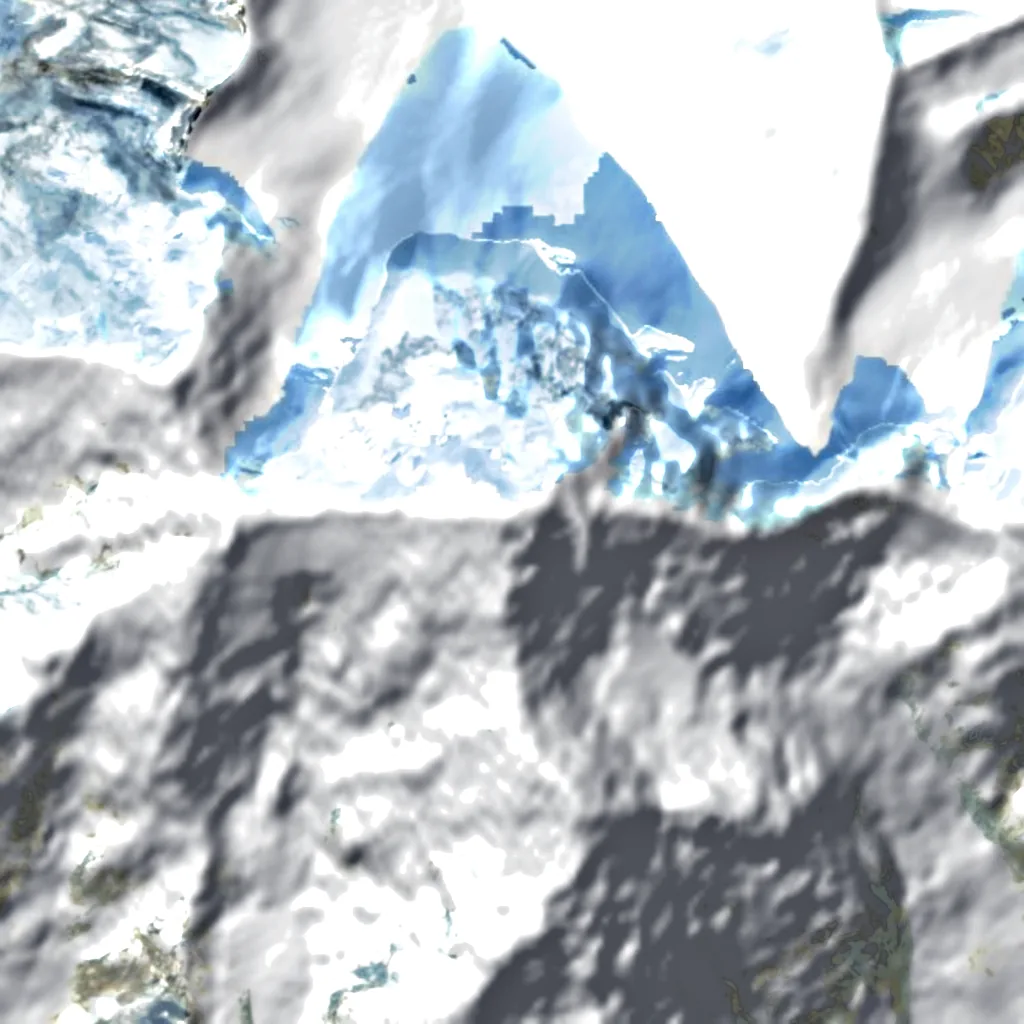 Mount Fairweather seen from above (Sentinel-2)