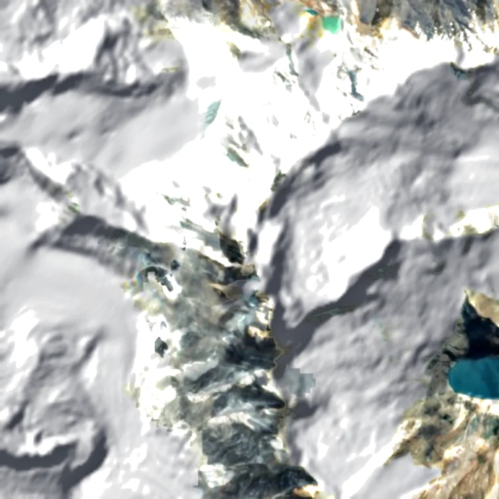 Mount Fitz Roy seen from above (Sentinel-2)