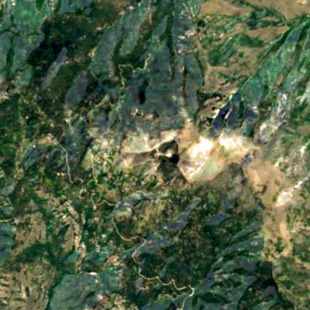 Mount Graham International Observatory seen from above (Sentinel-2)