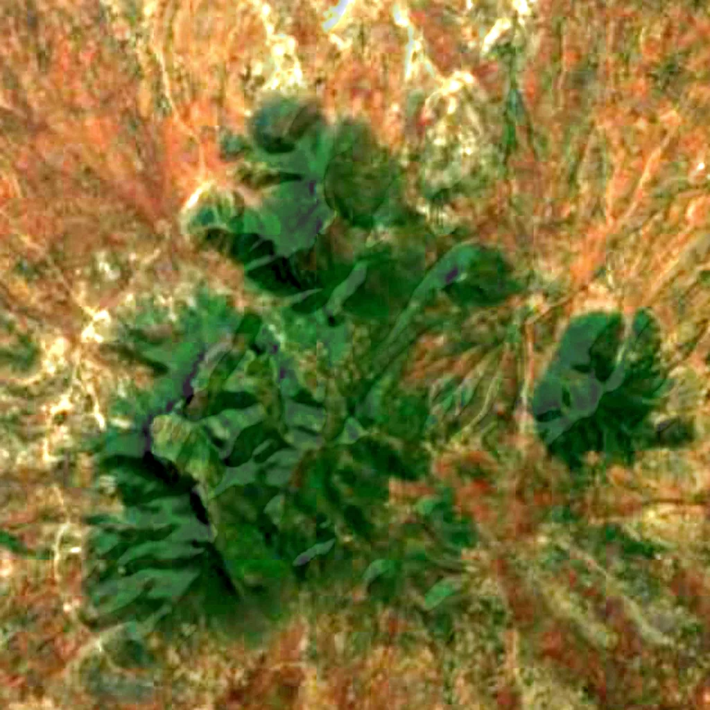 Mount Homa seen from above (Sentinel-2)
