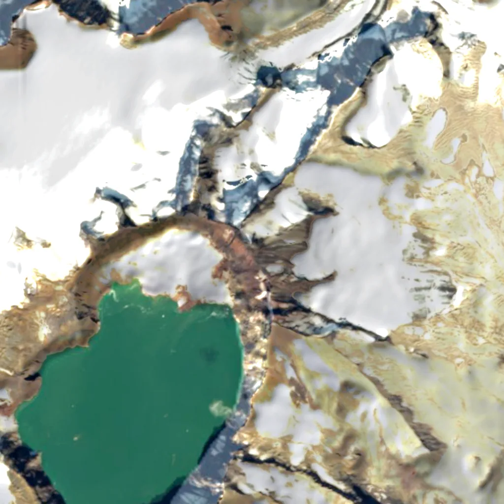 Mount Katmai seen from above (Sentinel-2)