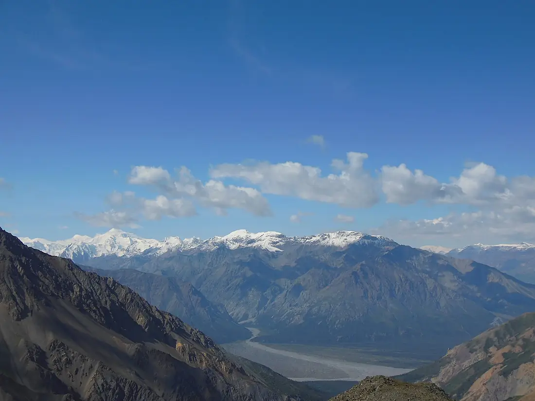 View west across Donjek valley, Kluane NP