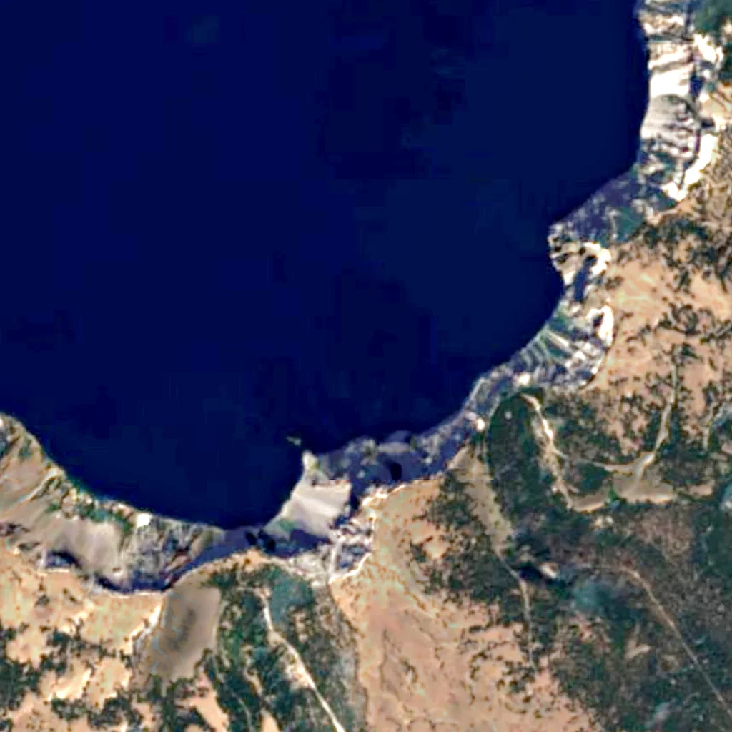Mount Mazama seen from above (Sentinel-2)