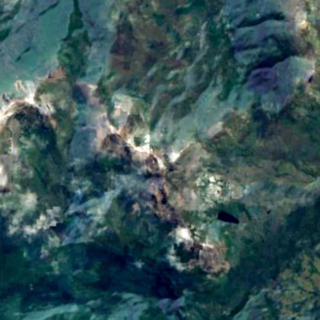 Mount Ossa seen from above (Sentinel-2)