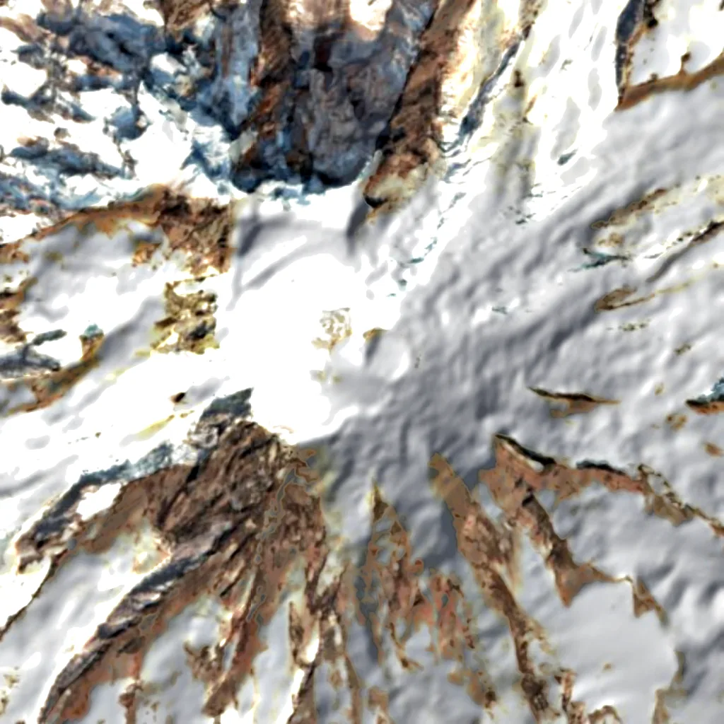 Mount Rainier seen from above (Sentinel-2)