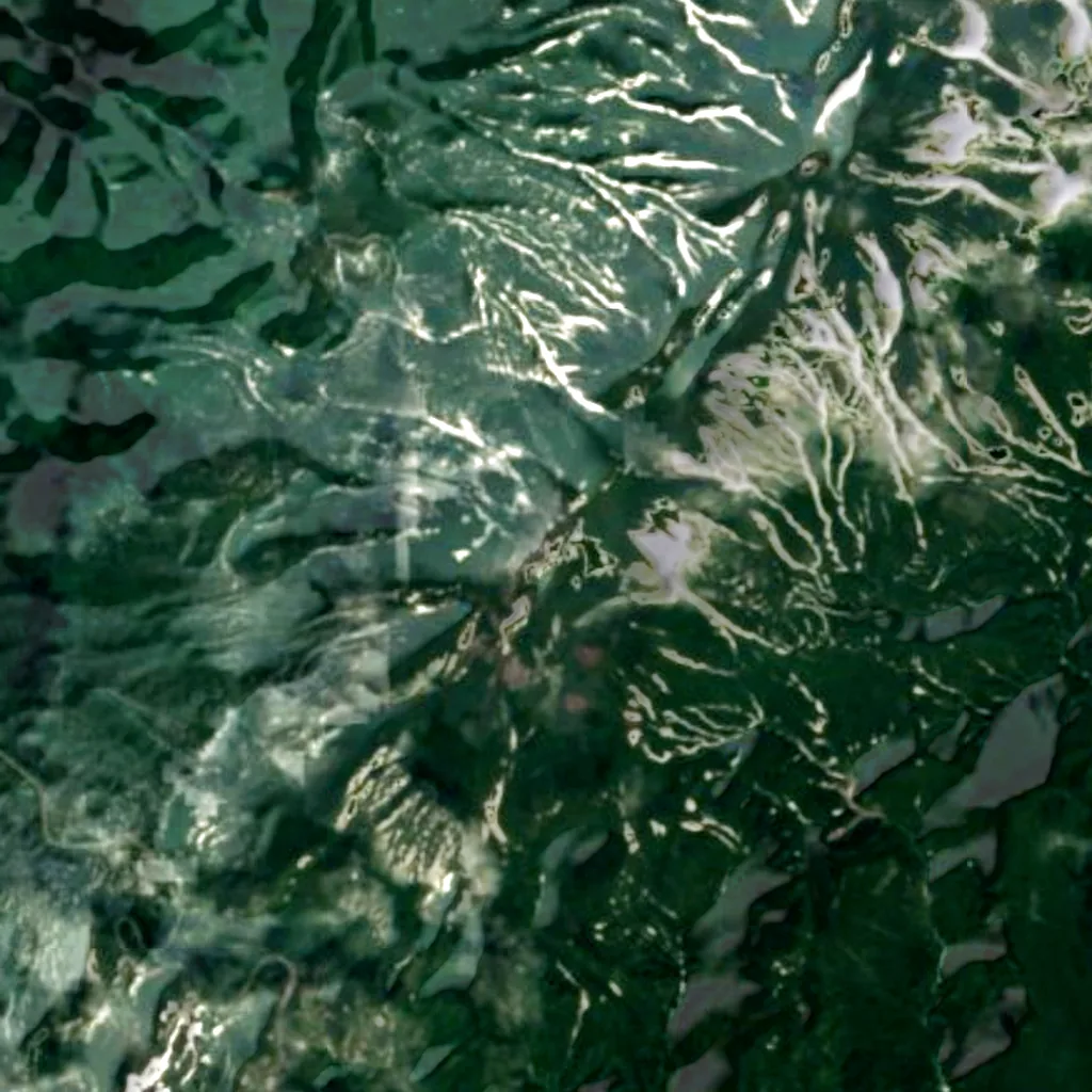 Mount Rausu seen from above (Sentinel-2)