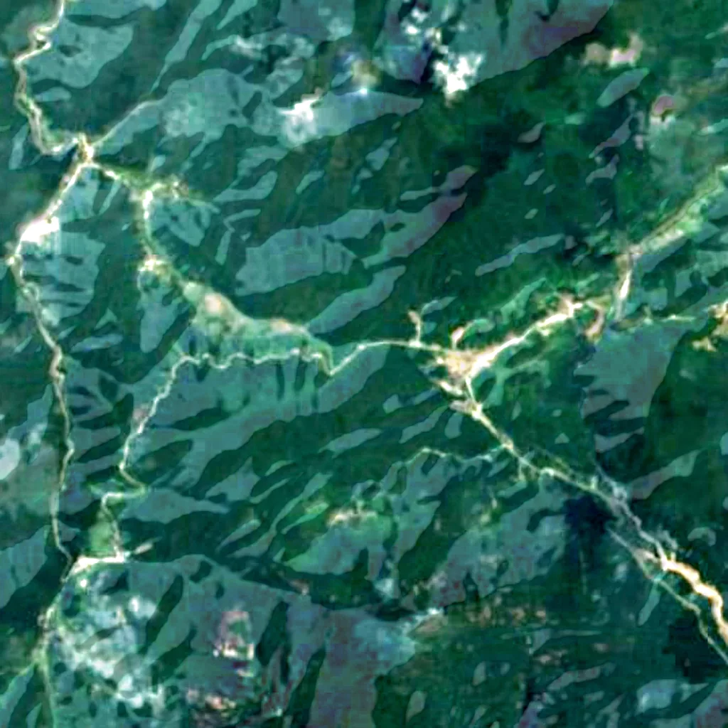 Mount Sanqing seen from above (Sentinel-2)