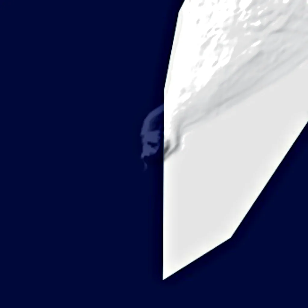 Mount Suribachi seen from above (Sentinel-2)