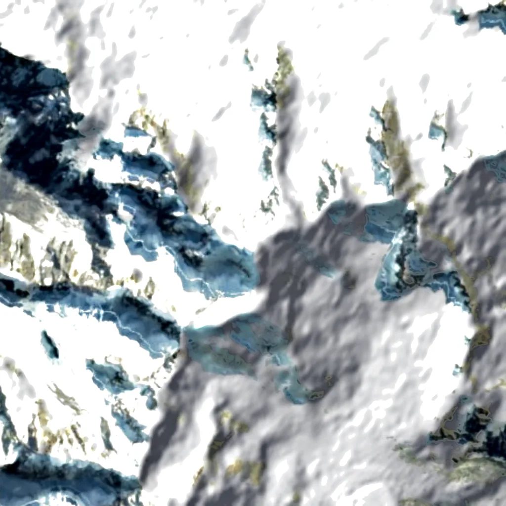 Mount Tasman seen from above (Sentinel-2)
