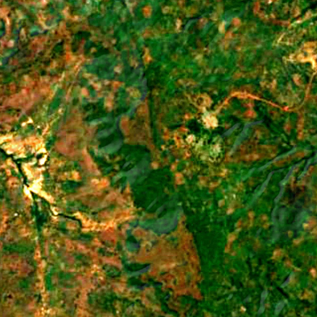 Mount Tenakourou seen from above (Sentinel-2)