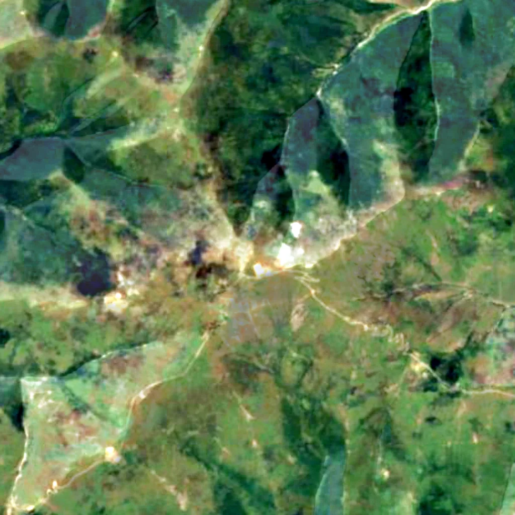 Mount Wutai seen from above (Sentinel-2)