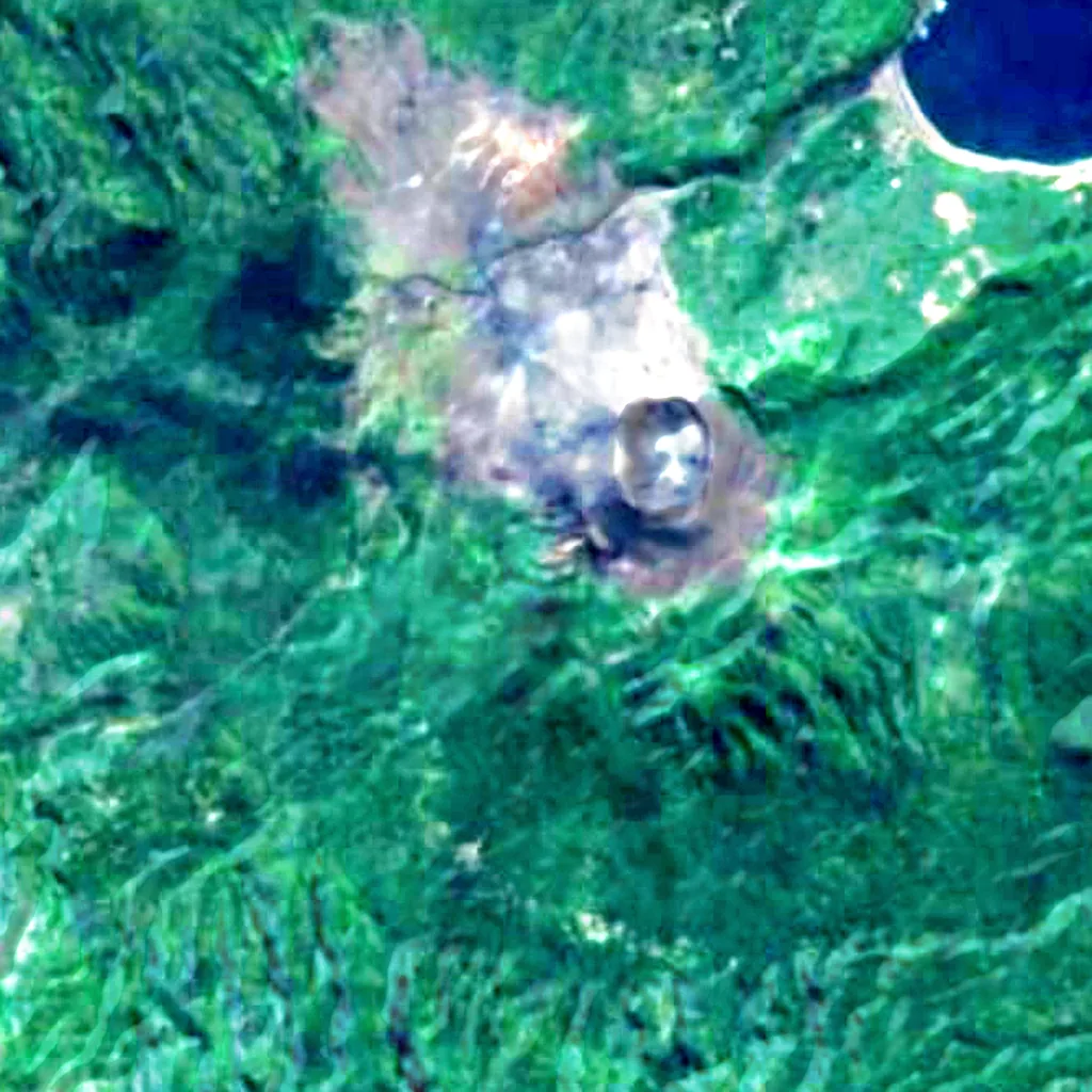 Mount Yasur seen from above (Sentinel-2)