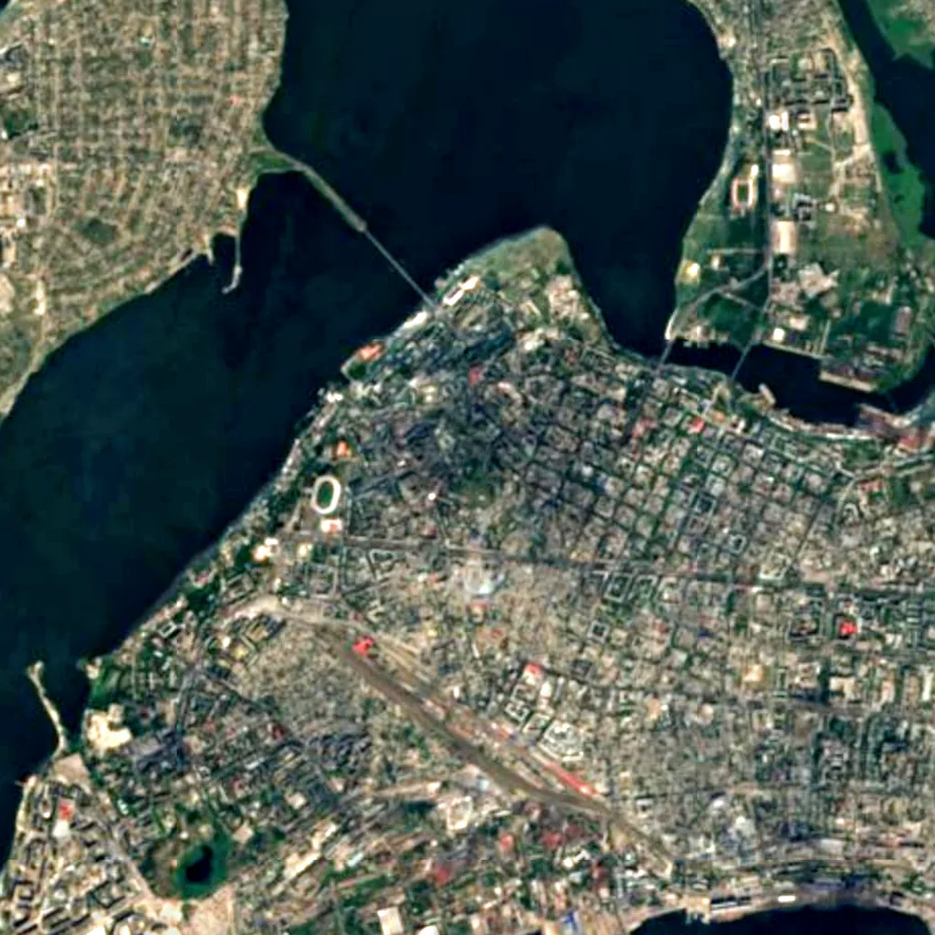 Mykolaiv Observatory seen from above (Sentinel-2)