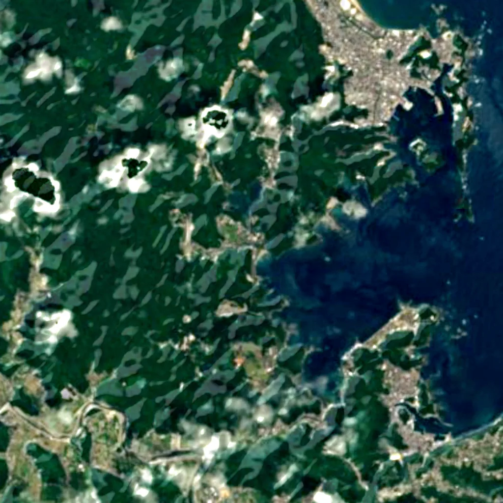 Nachi-Katsuura Observatory seen from above (Sentinel-2)