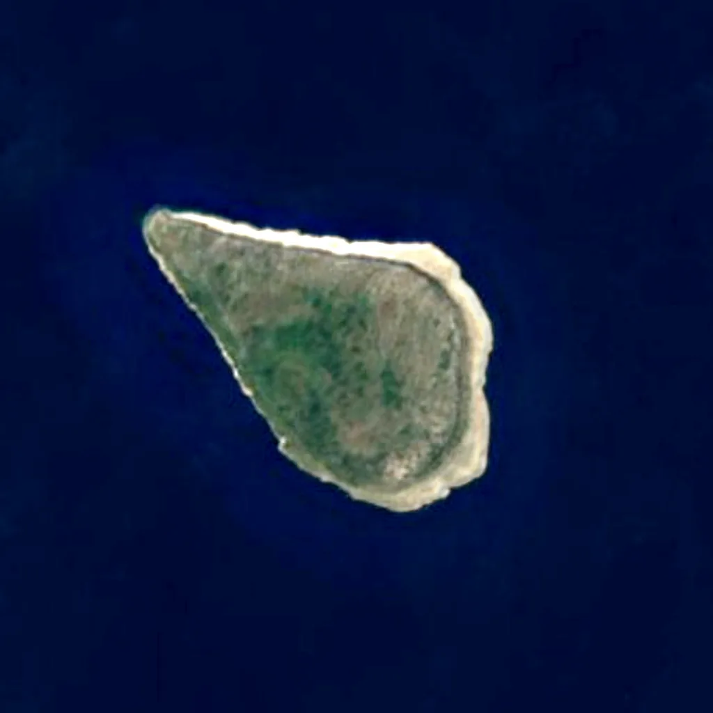Navassa Island seen from above (Sentinel-2)