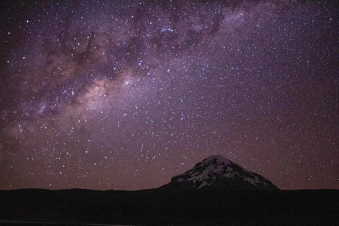 Via láctea sobre el Sajama