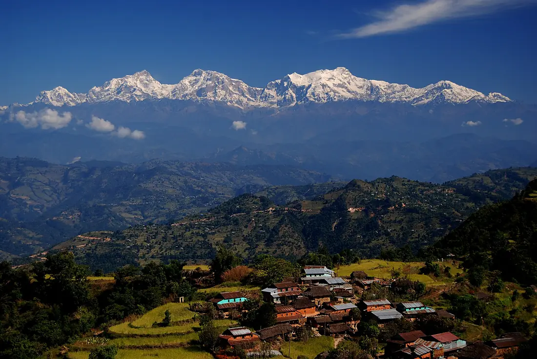 Beautiful scenario from Bhujikot Tower in Shuklagandaki