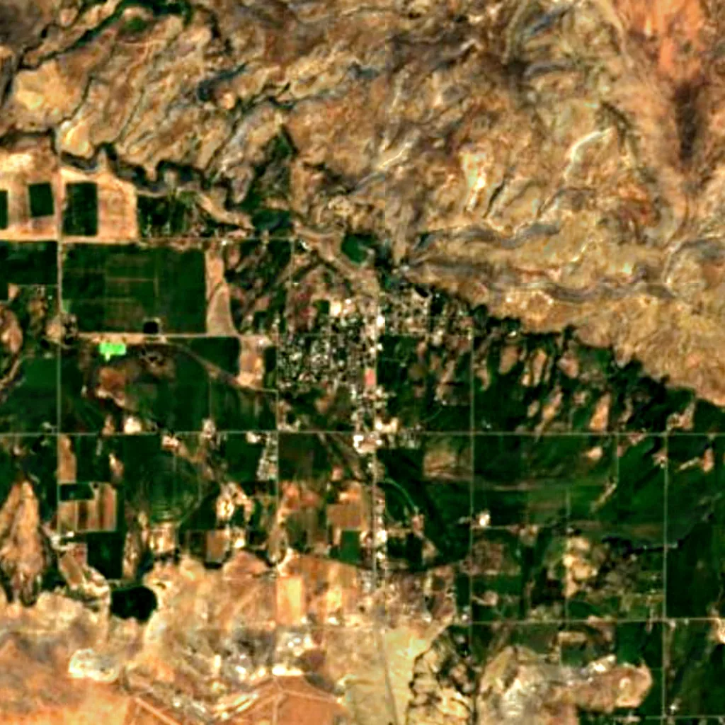 Nucla seen from above (Sentinel-2)
