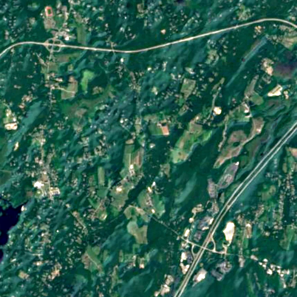 Oak Ridge Observatory seen from above (Sentinel-2)