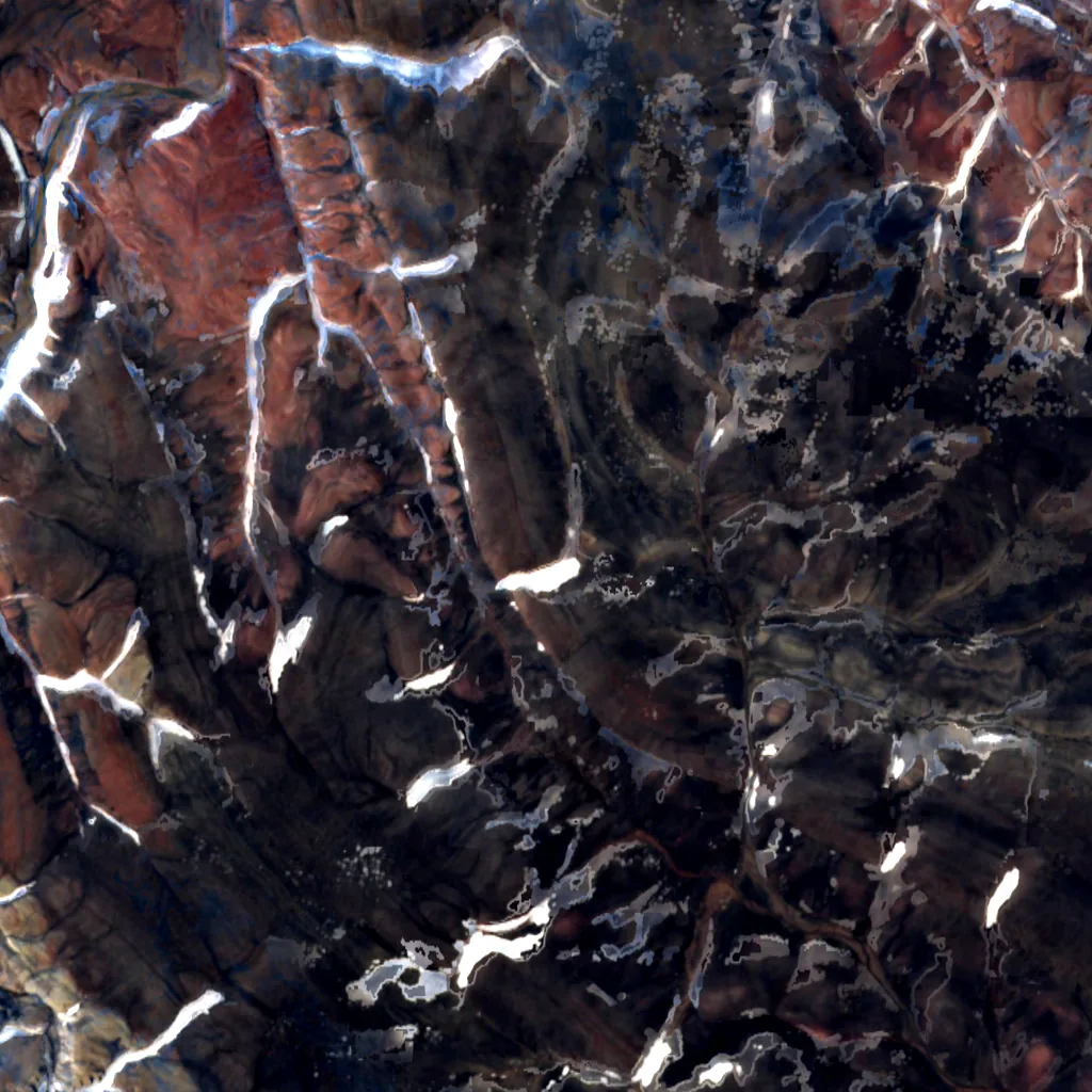 October Revolution Island seen from above (Sentinel-2)