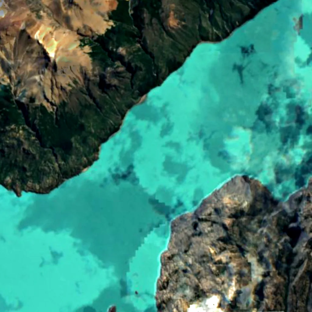 O'Higgins/San Martín Lake seen from above (Sentinel-2)