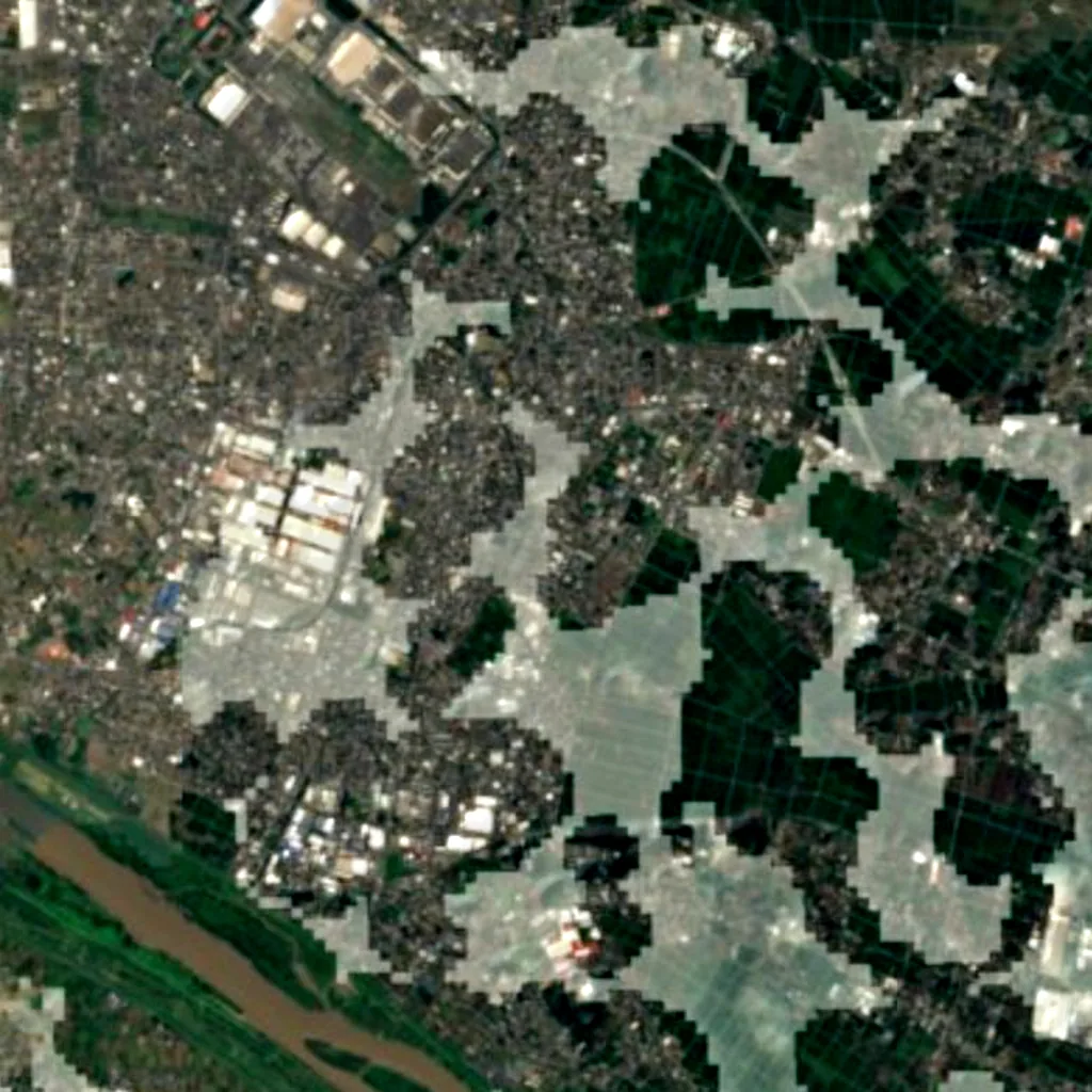 Ōizumi Observatory seen from above (Sentinel-2)
