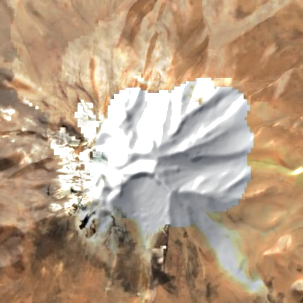 Ollagüe seen from above (Sentinel-2)