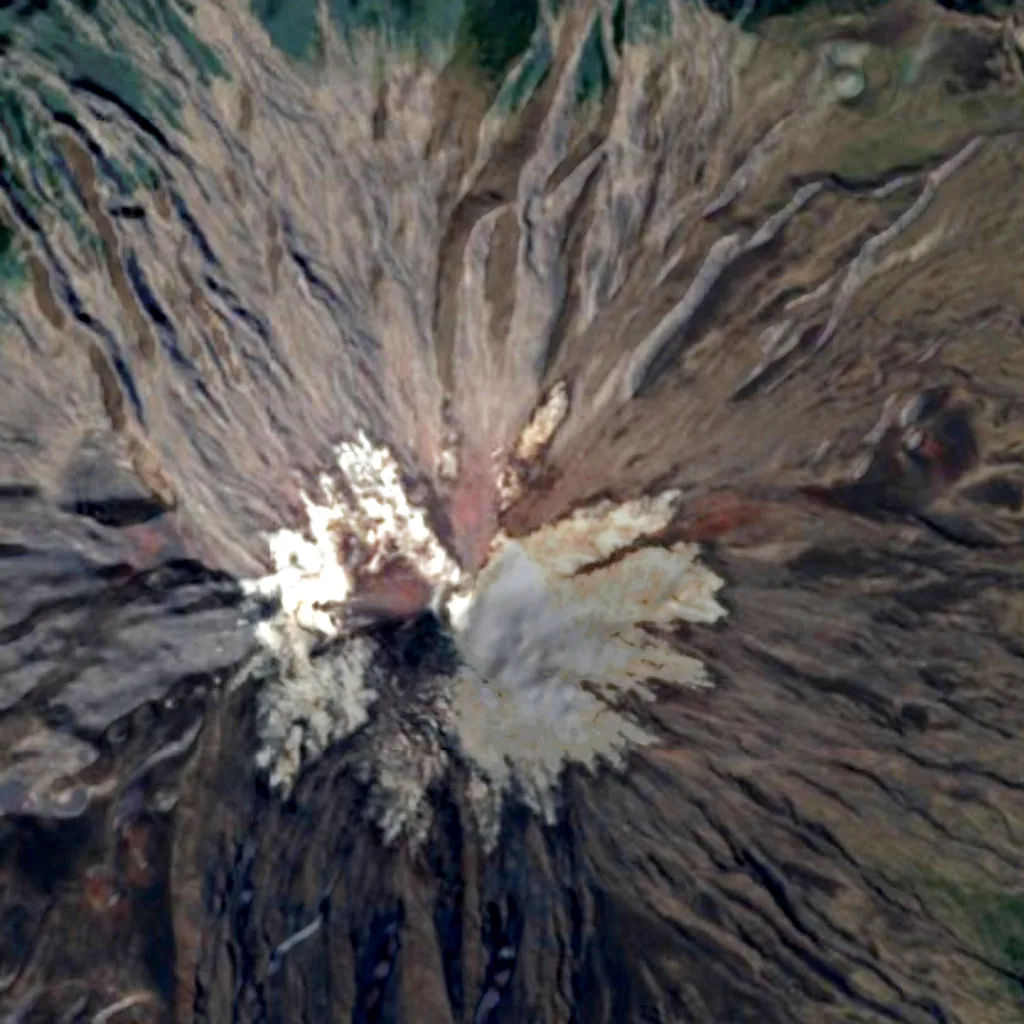 Osorno seen from above (Sentinel-2)