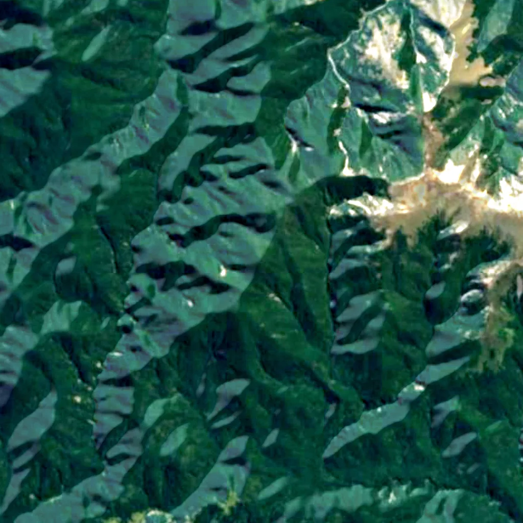 Oxford Forest Conservation Area Dark Sky Park seen from above (Sentinel-2)