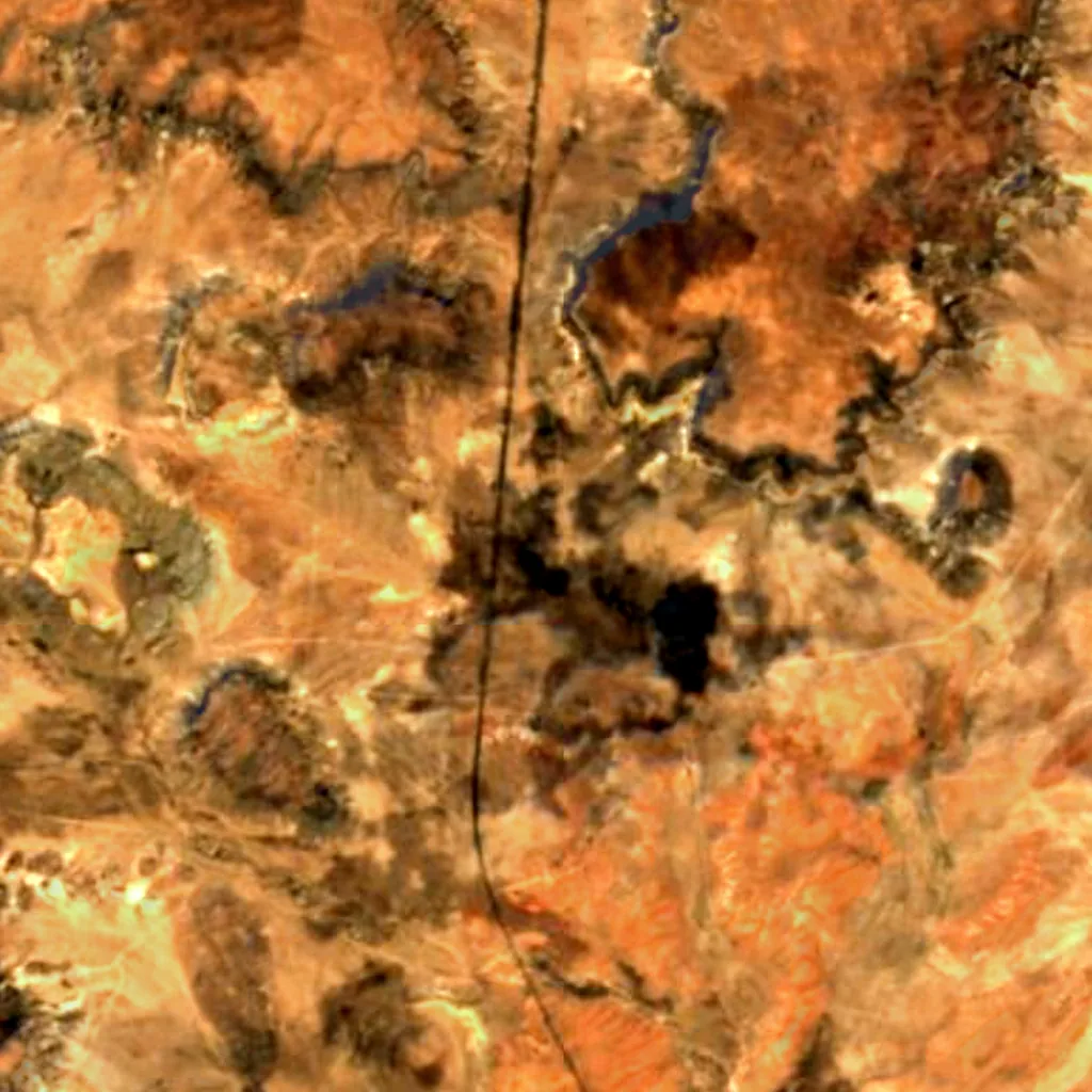 Painted Desert seen from above (Sentinel-2)