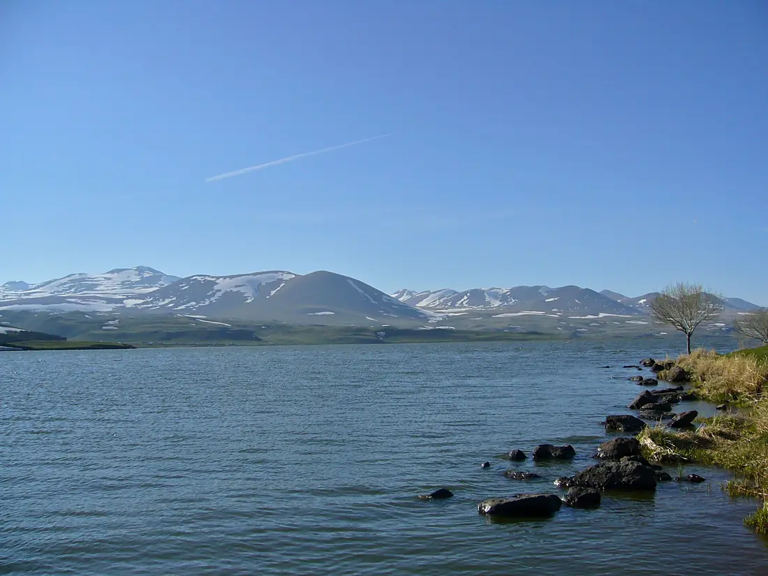 Lake Paravani, view from the village of Poka, Georgia