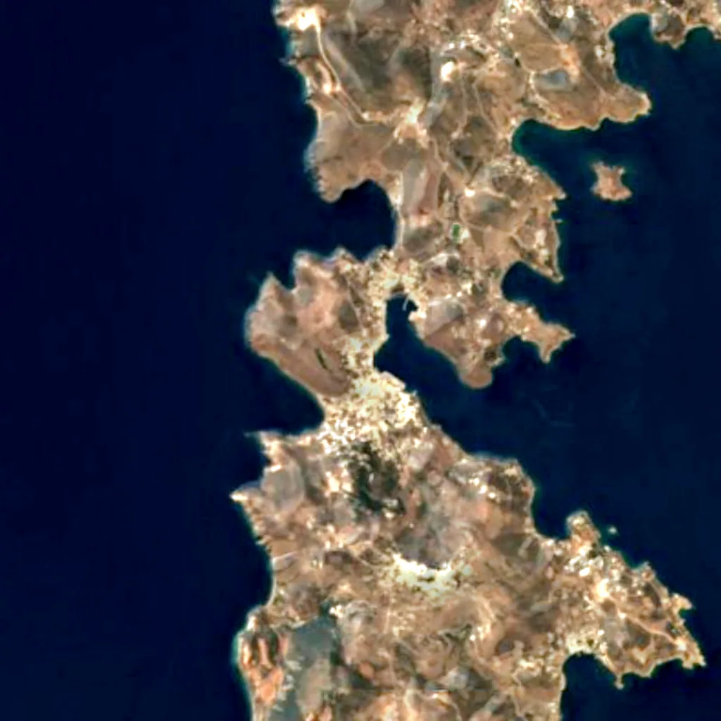 Patmos seen from above (Sentinel-2)