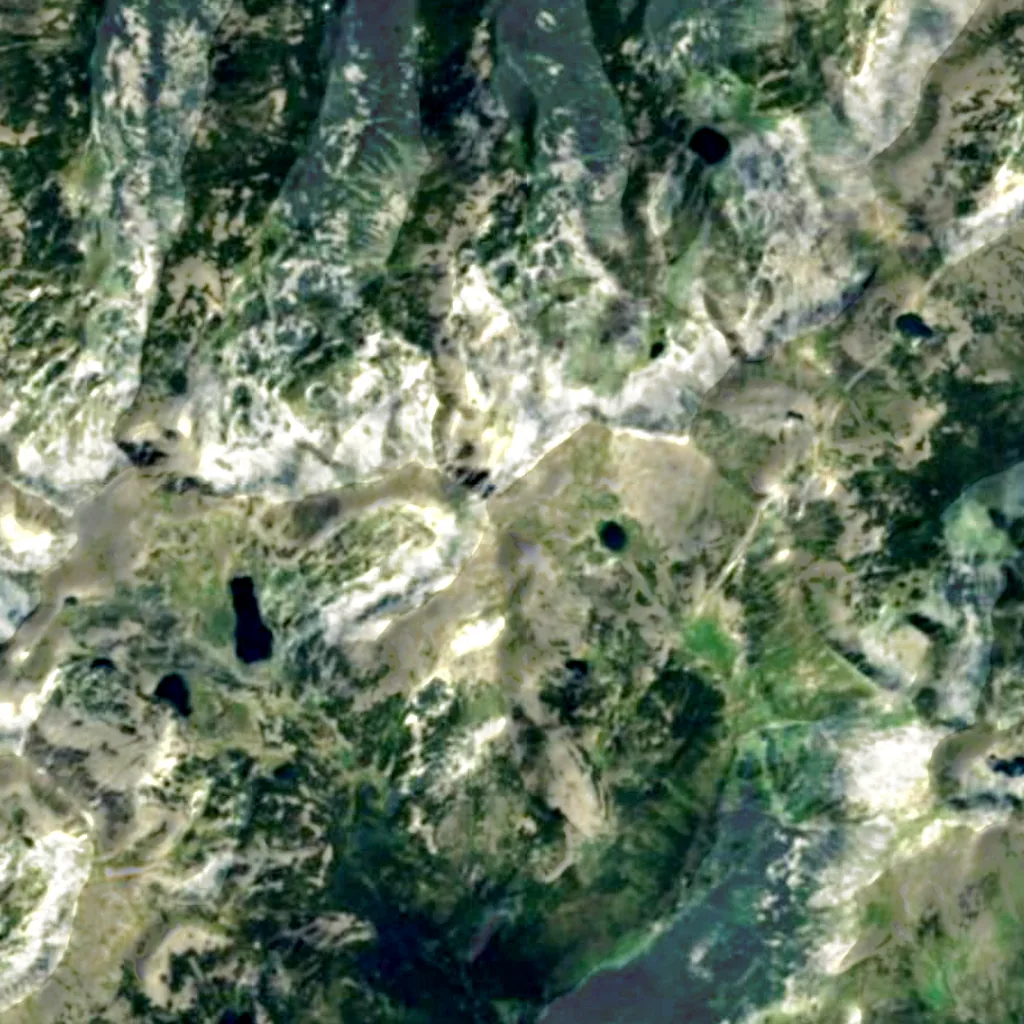 Peleaga seen from above (Sentinel-2)
