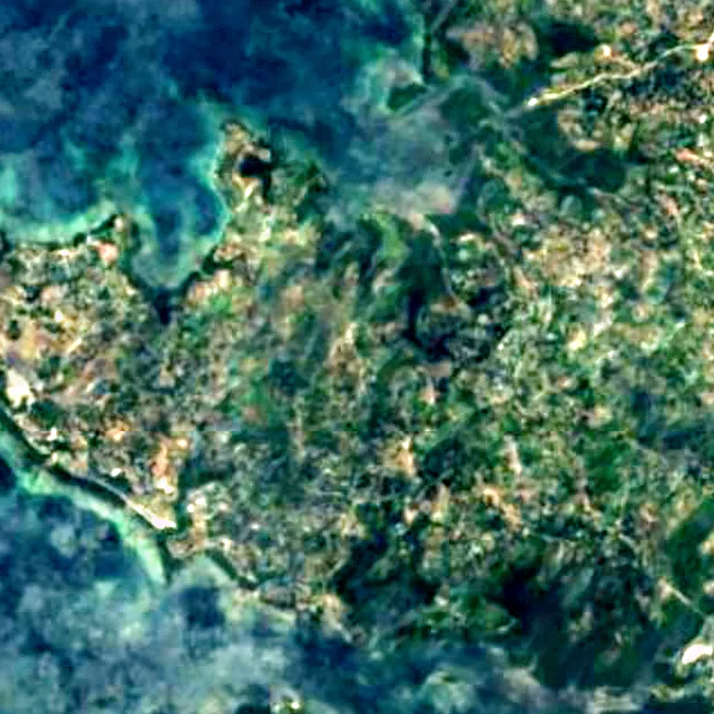 Pemba Island seen from above (Sentinel-2)