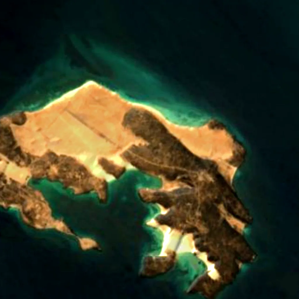 Perim seen from above (Sentinel-2)