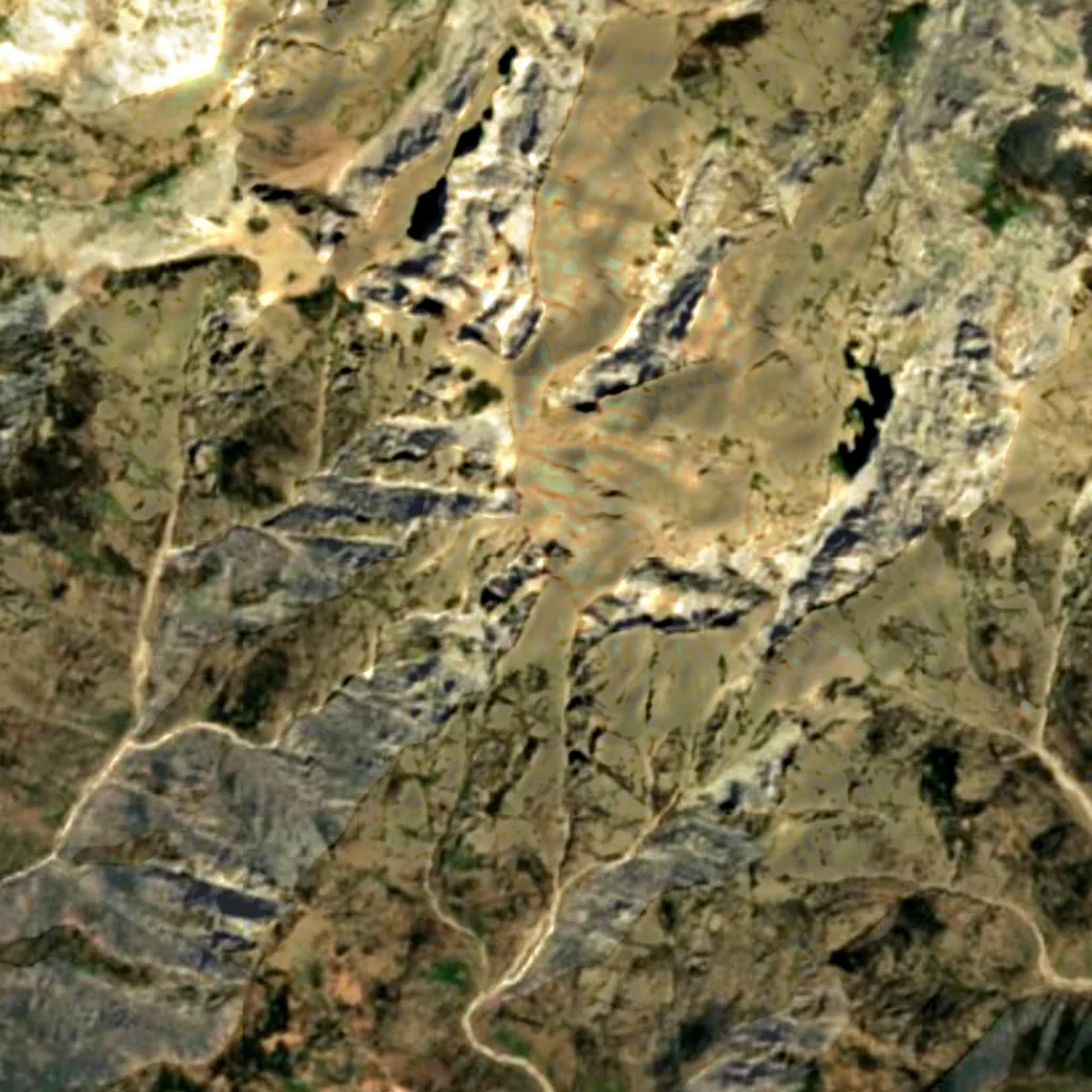 Pico Almanzor seen from above (Sentinel-2)
