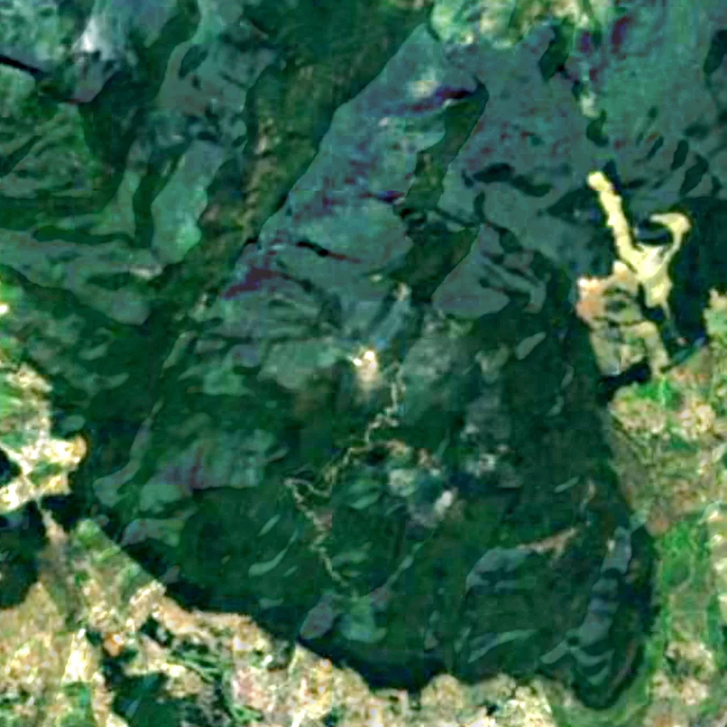 Pidurutalagala seen from above (Sentinel-2)
