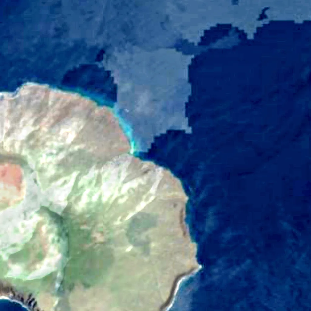 Pinzón Island seen from above (Sentinel-2)