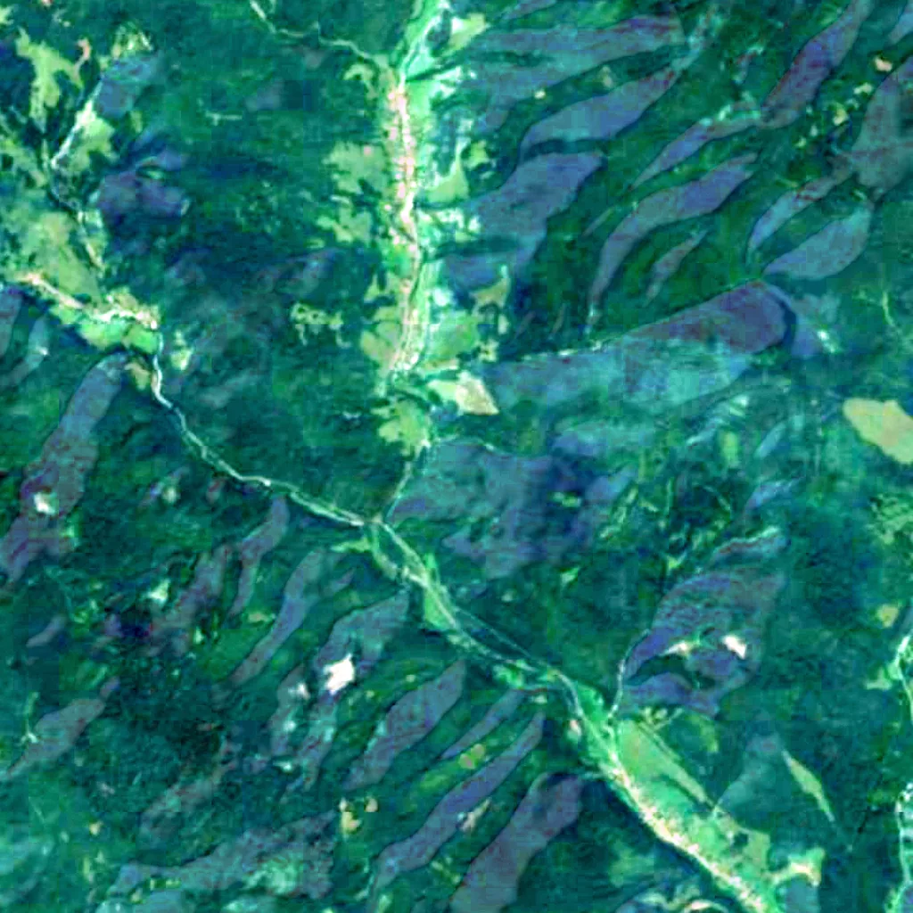 Poloniny Dark-Sky Park seen from above (Sentinel-2)