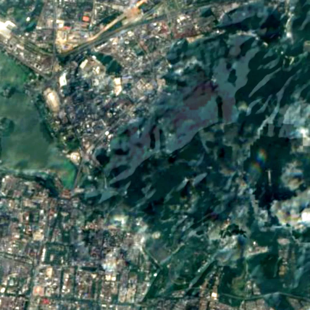 Purple Mountain Observatory seen from above (Sentinel-2)