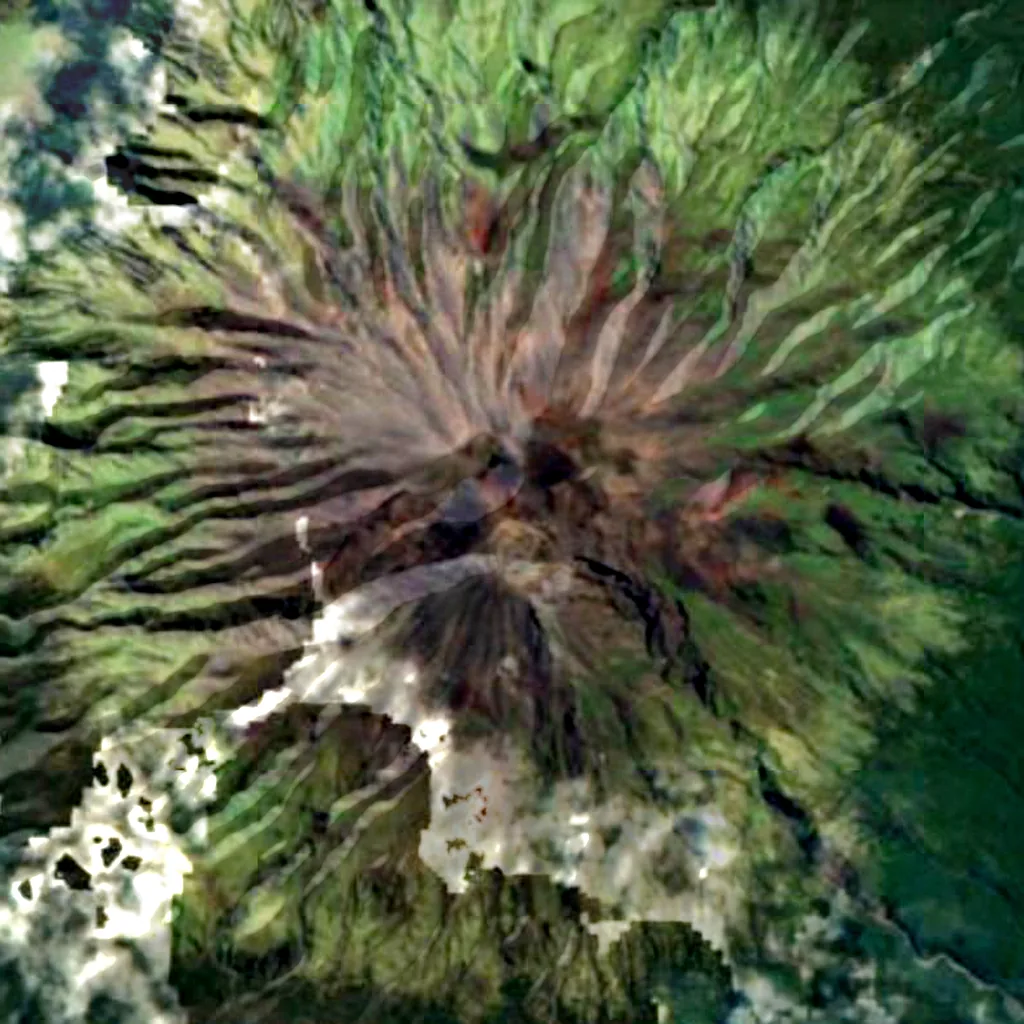 Queen Mary's Peak seen from above (Sentinel-2)