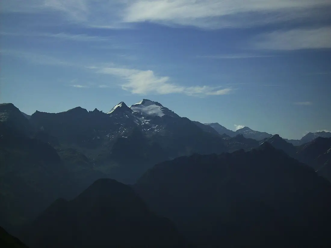 Rheinwaldhorn 3402m from Sasso Lanzone