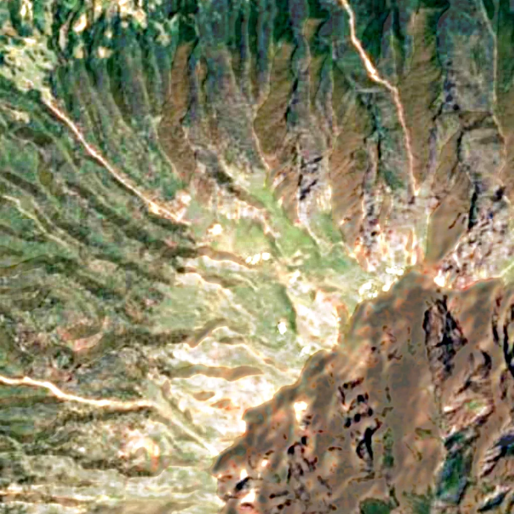 Roque de los Muchachos Observatory seen from above (Sentinel-2)